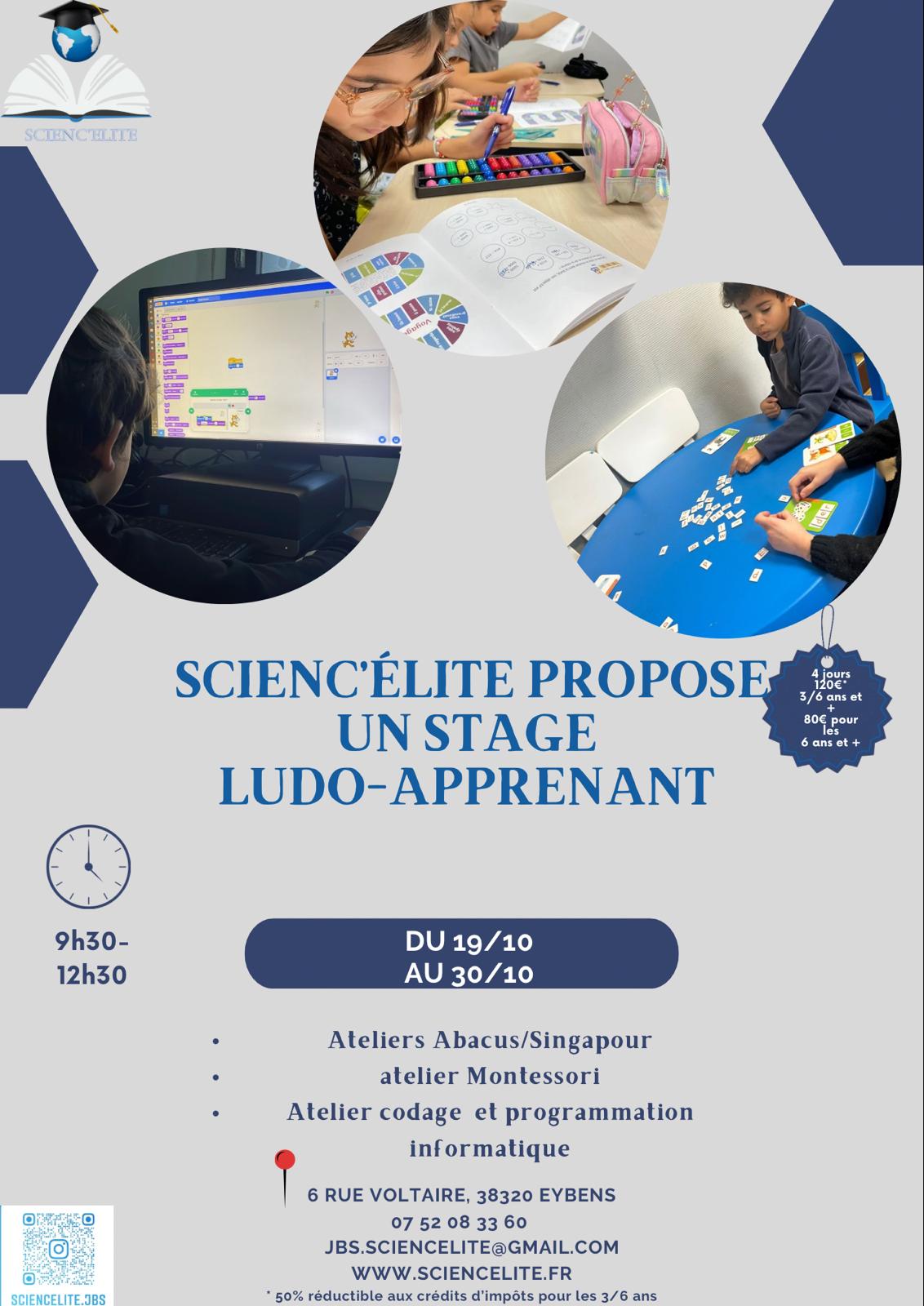 Flyer Stage ludo-apprenant - Toussaint 2026